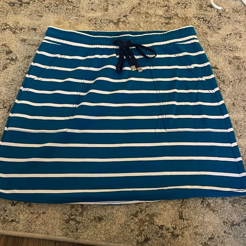 Hatley blue striped skirt NWT